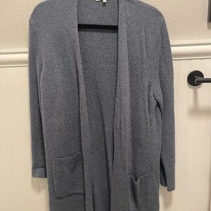 Blue-grey open cardigan